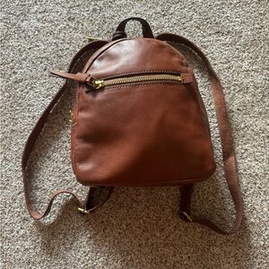 Fossil Megan Leather Backpack - Medium Brown